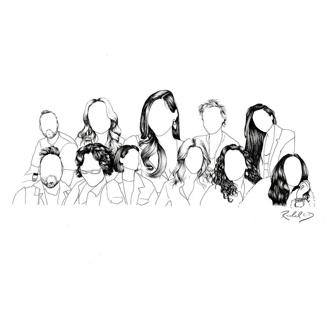 For the people who kept me company in France through 2020 ❤️ can you tell who is who?? ...

Hand drawn with Sakura ink on Bristol board

@thetaylorstreckershow
@taylorstrecker
@fatcarriebradshaw
@radioseanryan
@drwider
@listentoliz
@carpedaryn
@andil