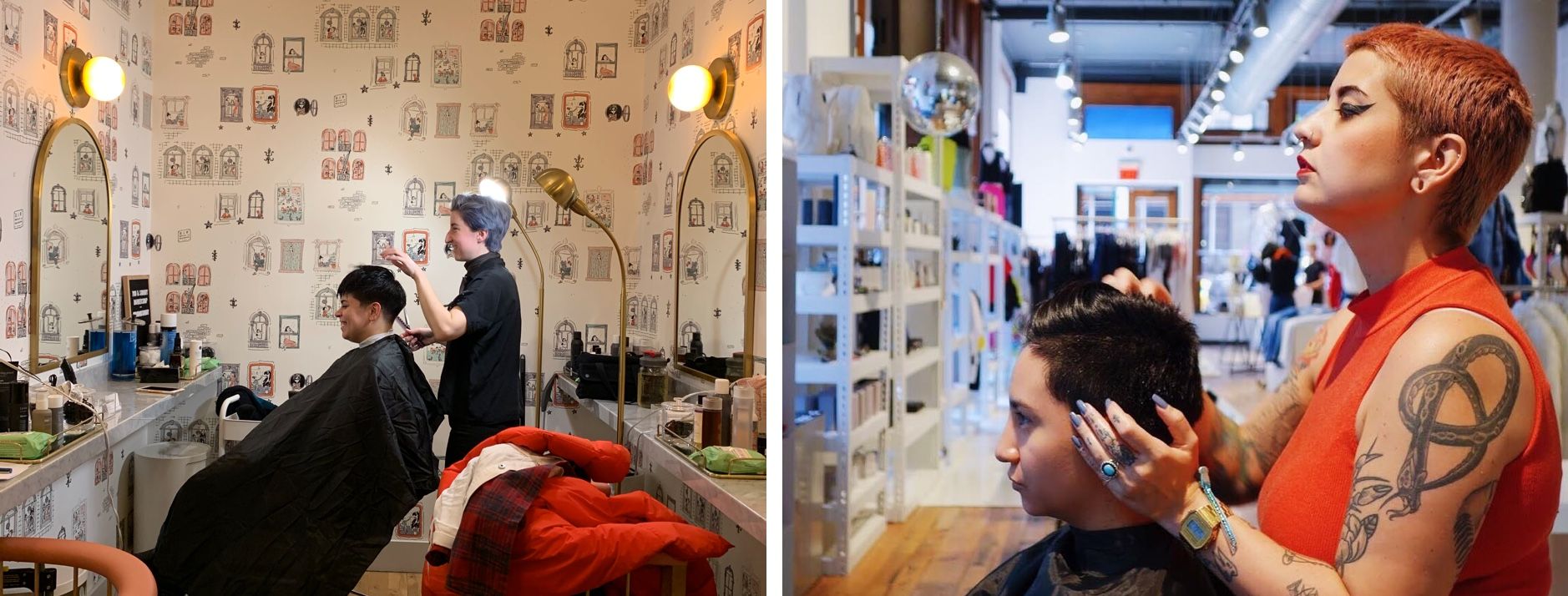 Shot at pop-ups at The Wing (left) and The Phluid Project (right)
