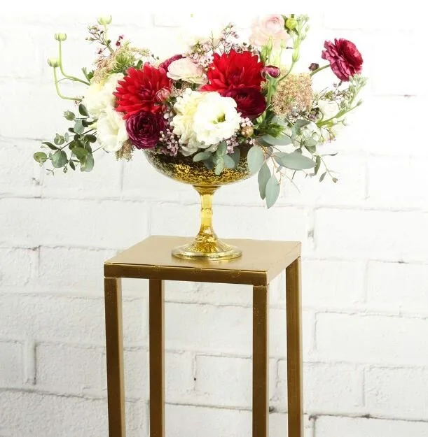 Gold Flower Stand - 2 Available