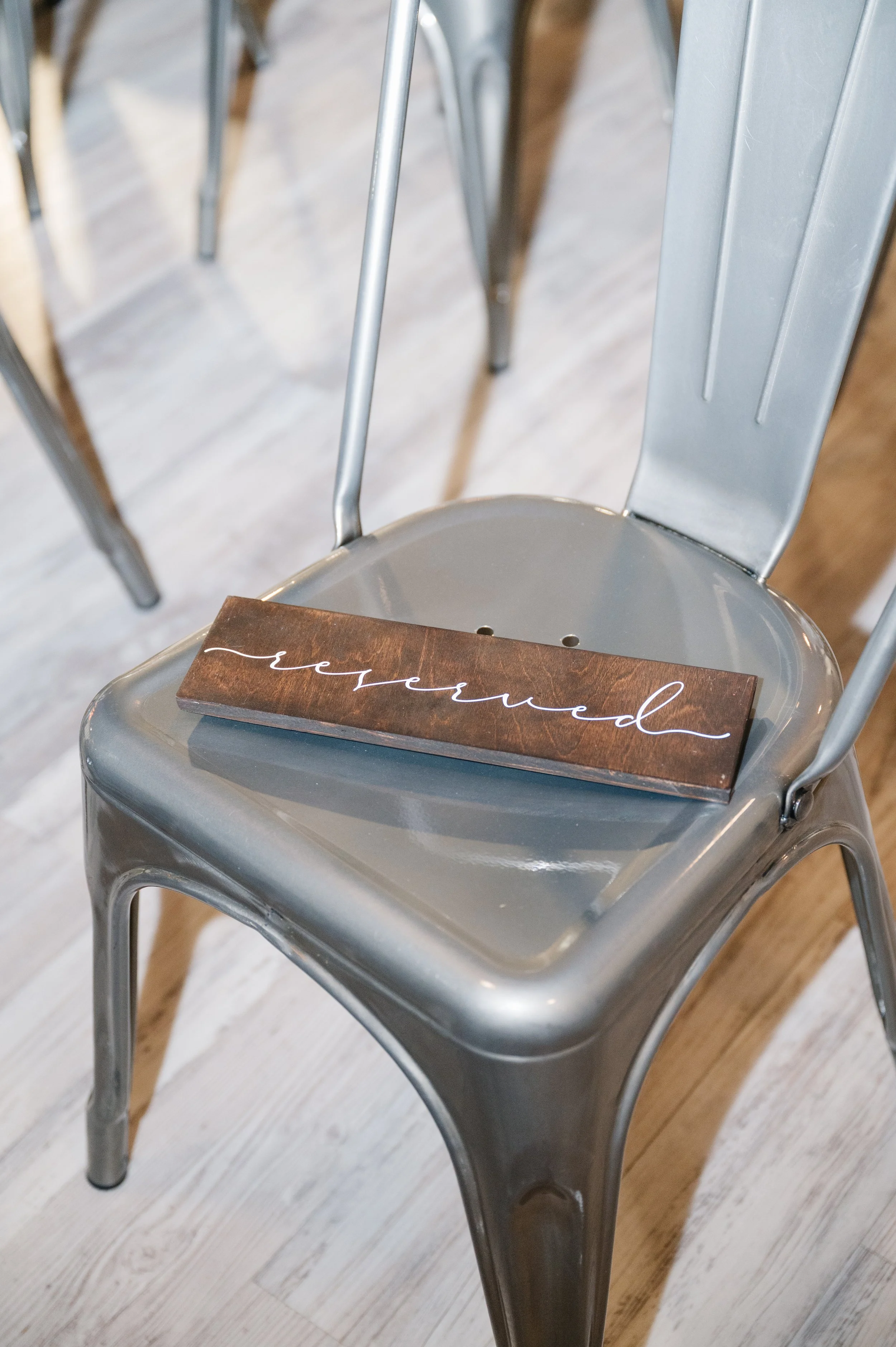 Small Reserved Chair Signs - 4 Available