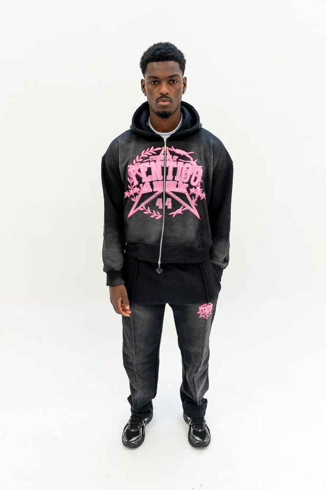 Unbroken Black and Pink Tracksuit