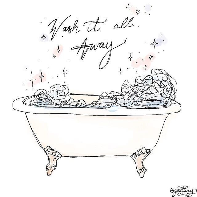 All the bad feelings, all the negativity, all the things, all that extra stuff you carry from the day, just let it melt into the bubbles and down the drain. .
.
.
#womenofillustration #lineartist #illustrator #ipadart #digitalillustration #artist #ta
