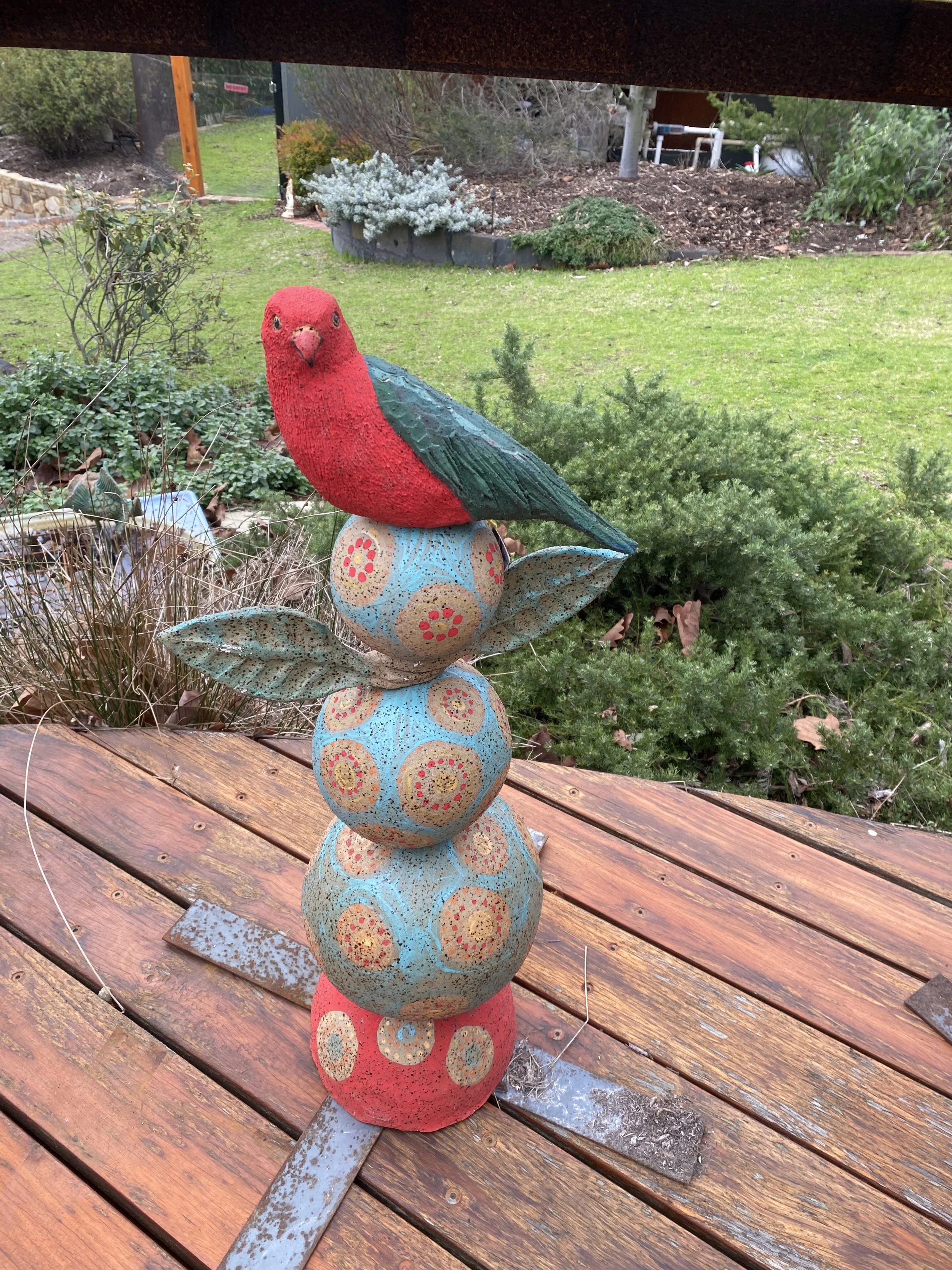 King Parrot Totem by Sharon Edwards
