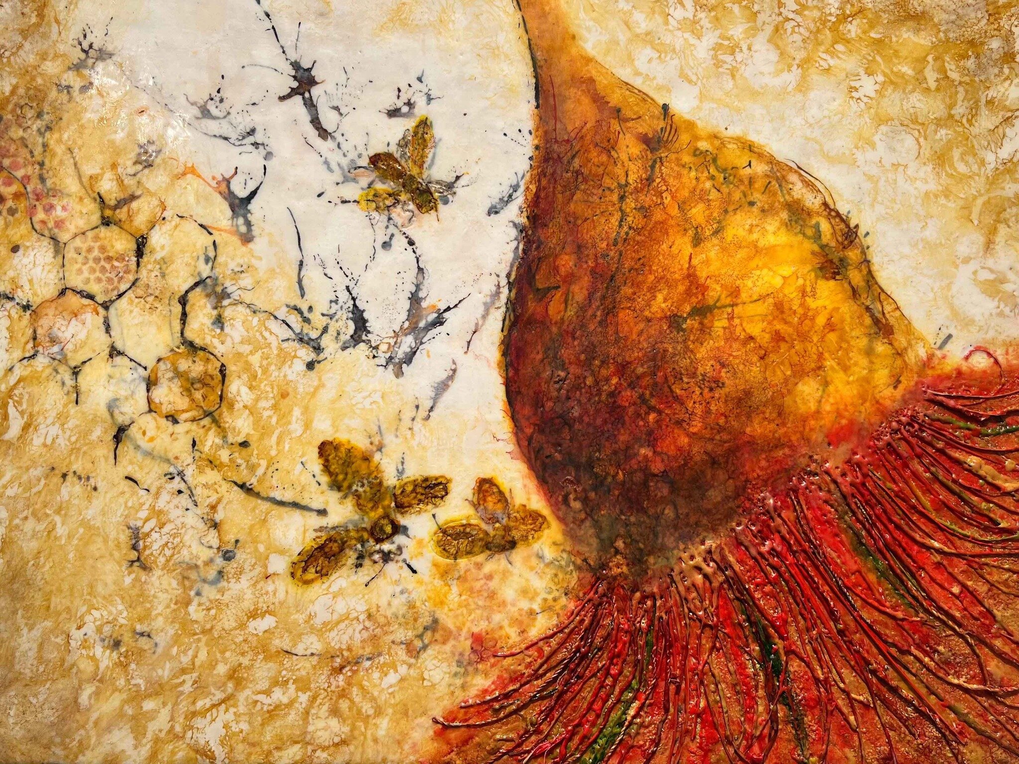 Lisa Ferrrari
Zone B &mdash; 03 &mdash; Encaustic Wax
�
Lisa Ferrari is an multi-disiplined artist. She works primarily with encaustic wax, using melted wax medium, dry pigments and oil sticks then fusing with heat from a blowtorch. Working on wooden