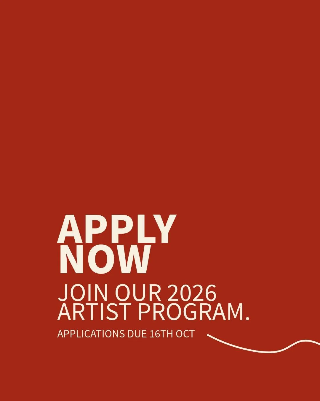 While our Artists are busily working towards our November event, we're excited to announce that applications to join our 2026 Artist Program are officially OPEN!

With a huge community of artists, inspired visitors and passionate NAOS team behind it,
