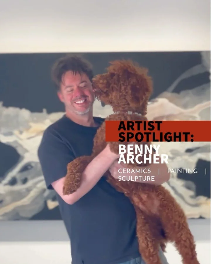 ✨ Artist Spotlight on Benny Archer ✨
Tucked away in the rustic charm of Watsons Creek, you&rsquo;ll discover Benny Archer (@bennyarcher.art ) - a visionary artist, curator, and creative force in his own right. 

&mdash;-
With his affectionate dog Chi