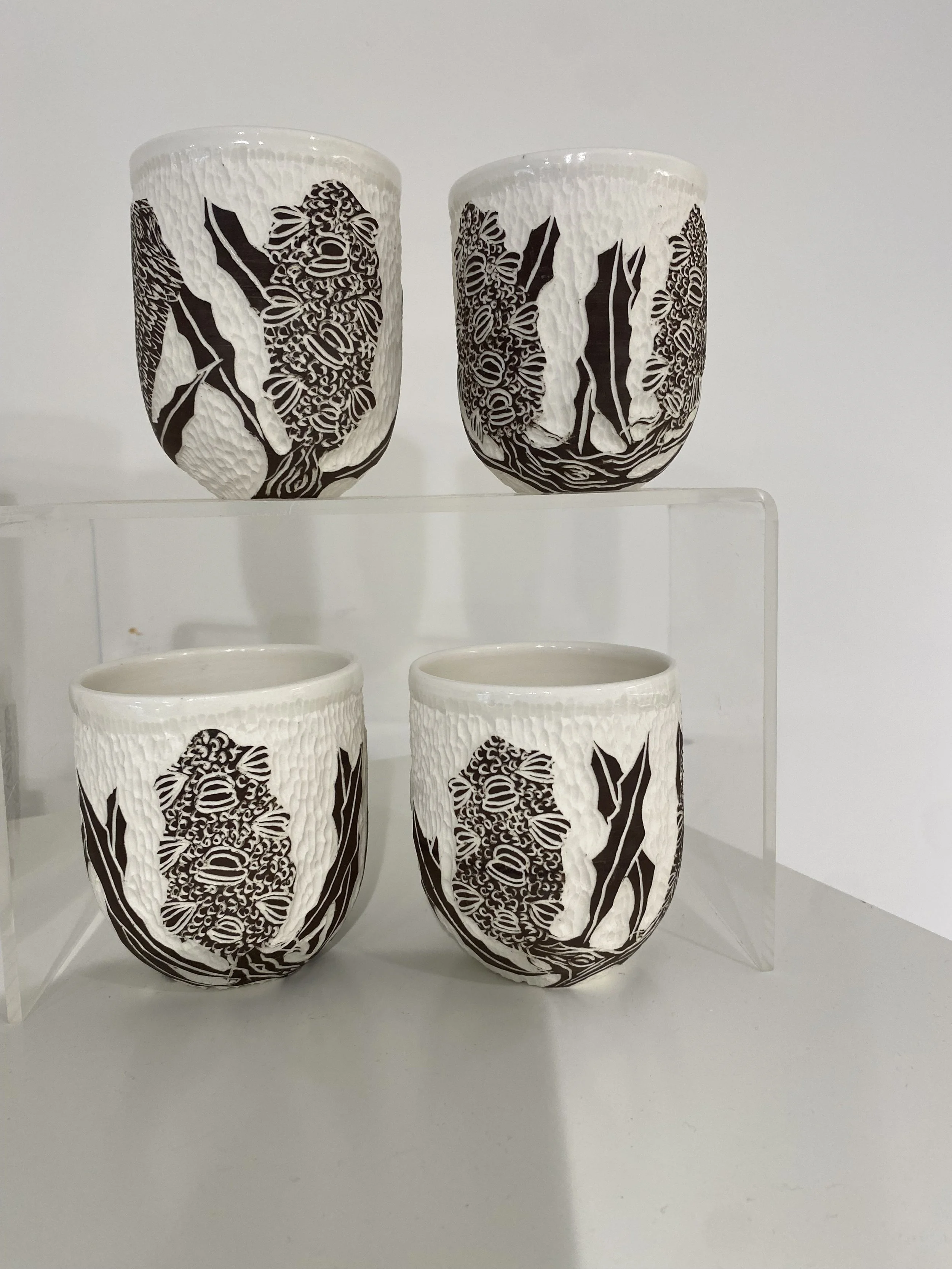 Banksia beaker by Sharon Edwards