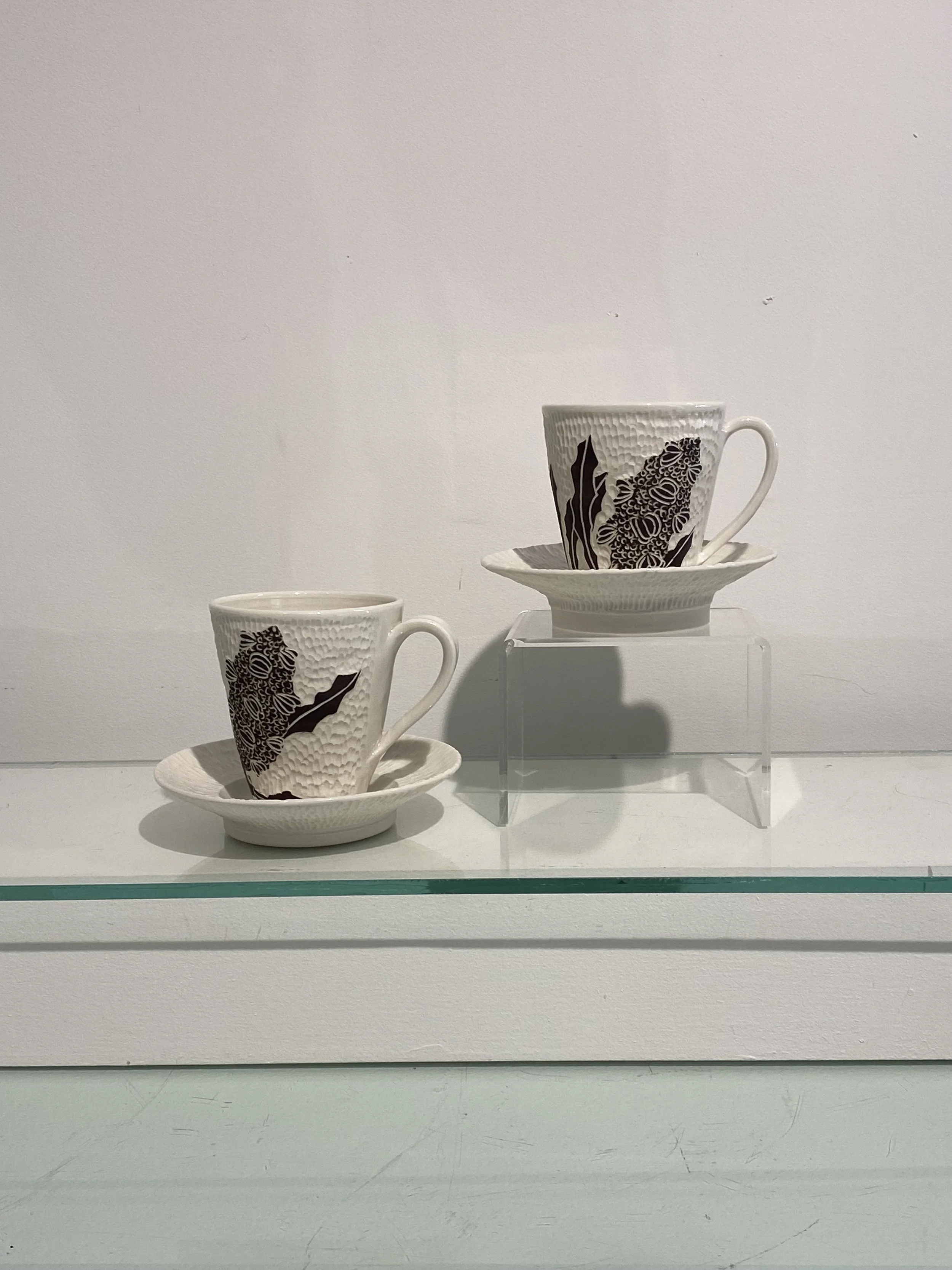 Banksia tea cups and saucers by Sharon Edwards