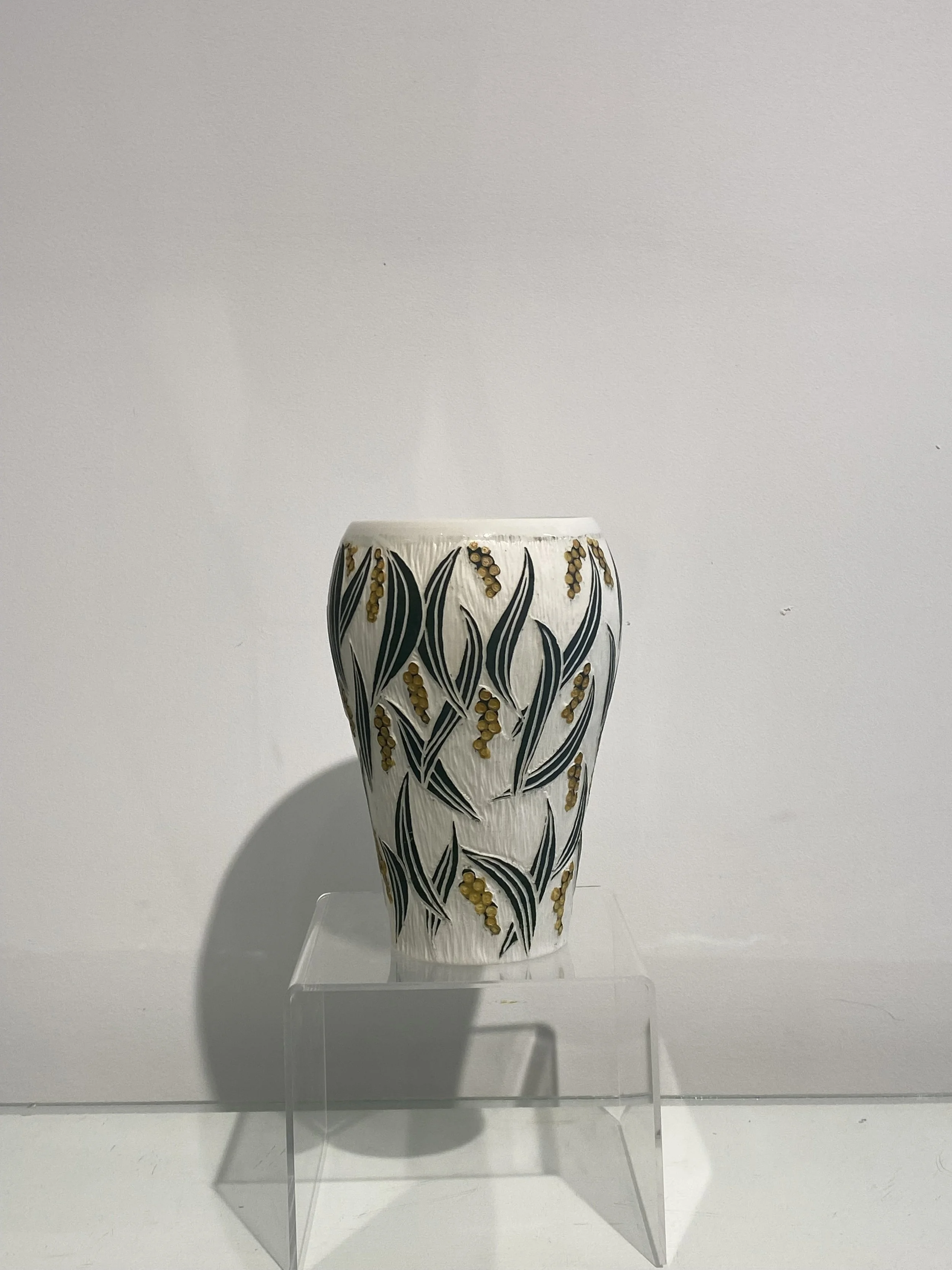 Wattle vase by Sharon Edwards (tall)