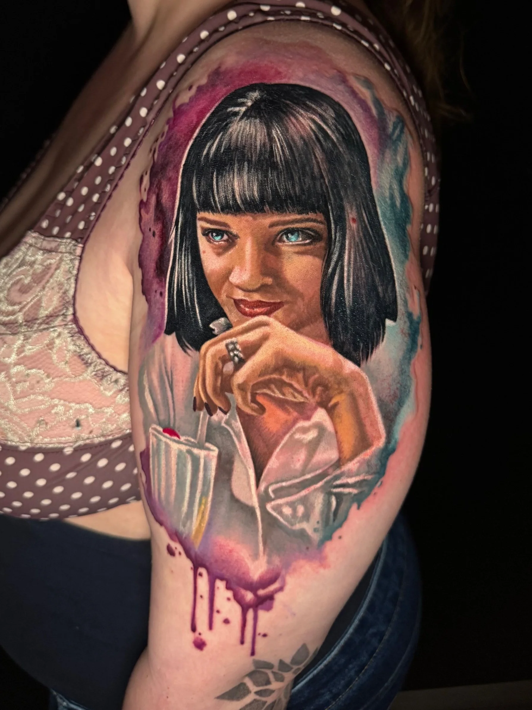 Pulp Fiction Portrait Tattoo 