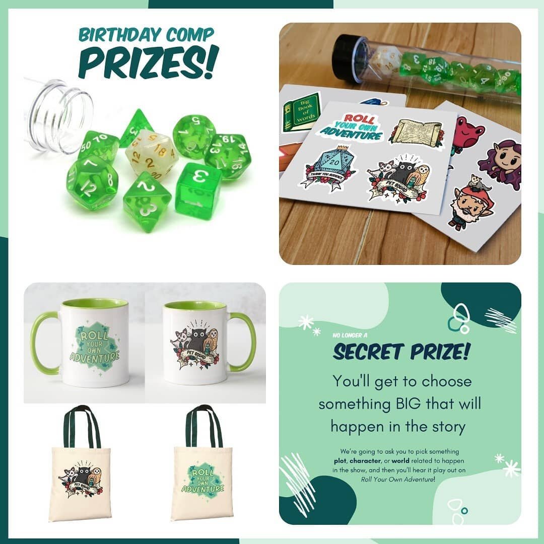 Our birthday competitions end in 𝗳𝗶𝘃𝗲 𝗱𝗮𝘆𝘀 on June 5th! Check out the cool prizes you can win, including the very cool no-longer-a-secret prize! 🎉🎈🎂

Swipe for a reminder of the competitions! 

We can't wait to see your submissions! 

Priz