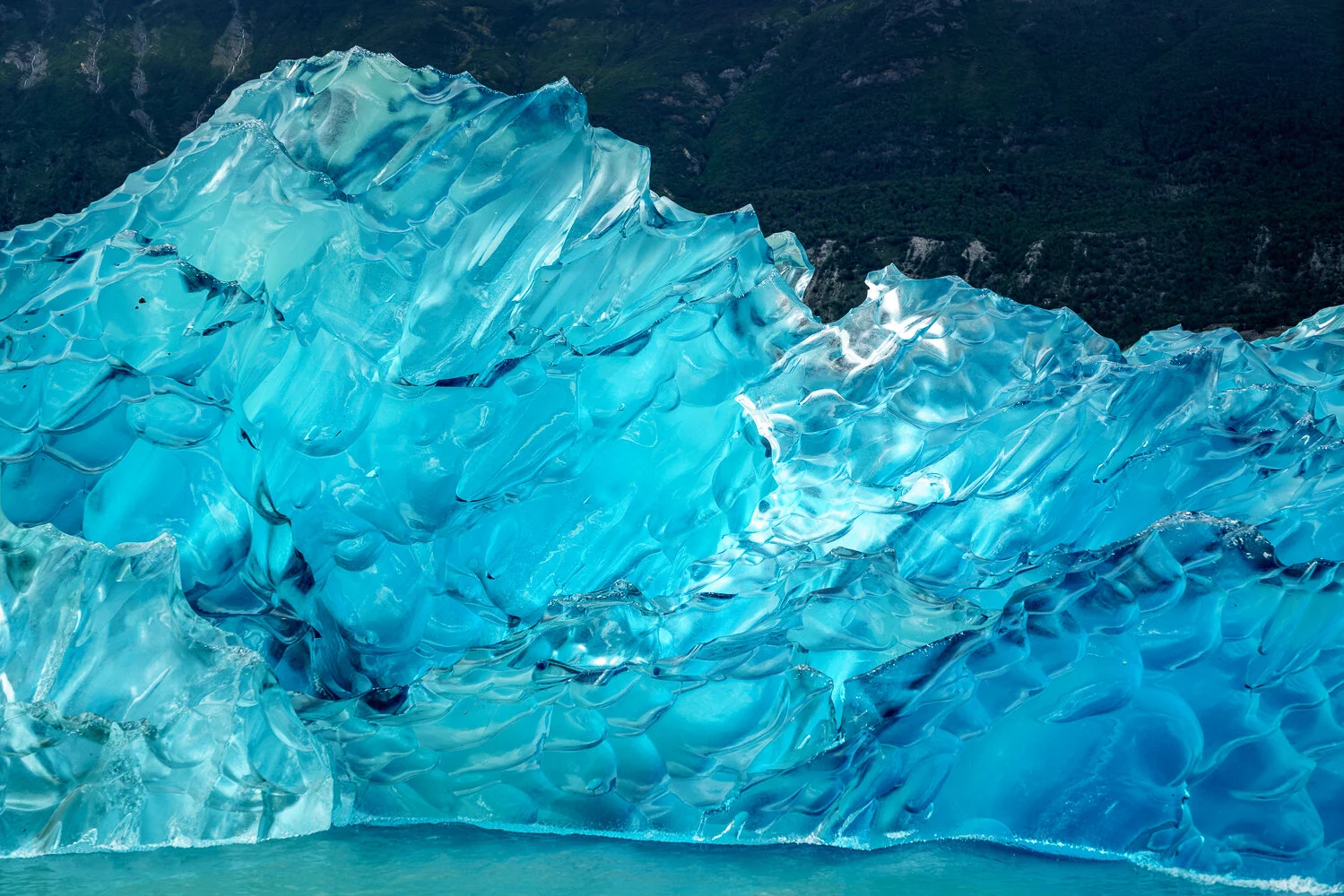 Glowing ice