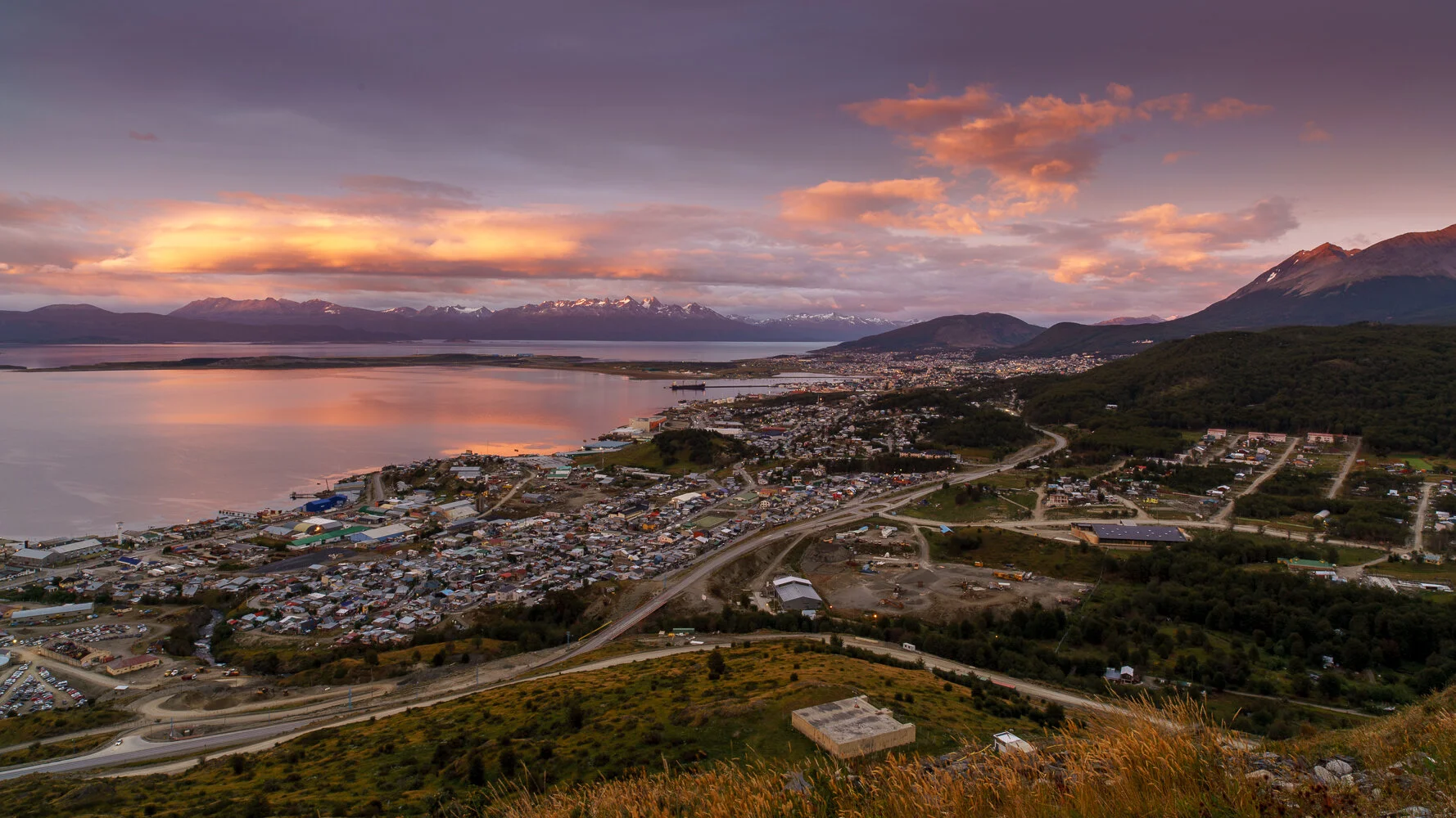 Sunrise over Ushuaia