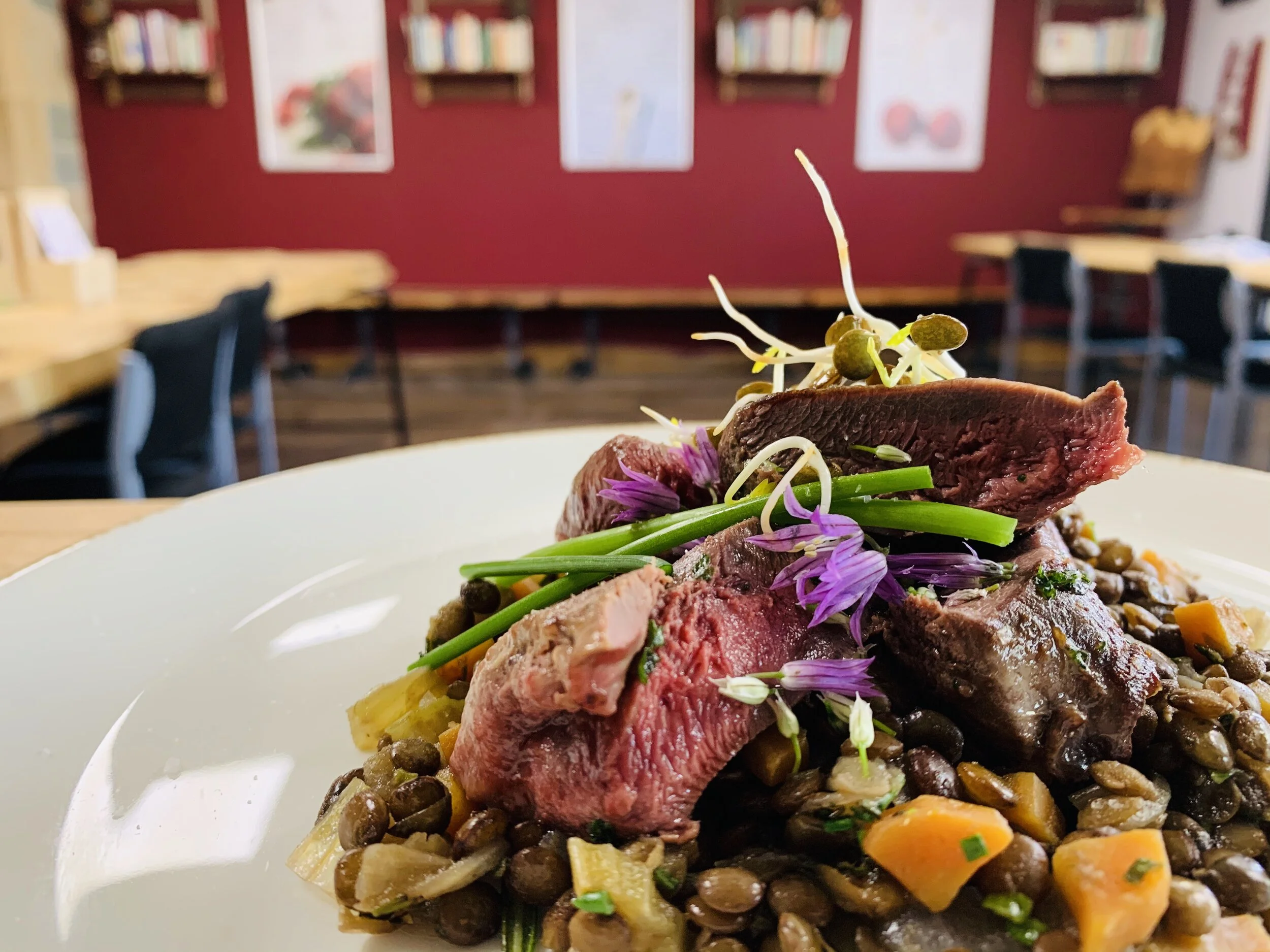 Wood Pigeon and Earthy Lentils