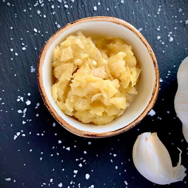 Freshly crushed #garlic #mincedgarlic #kitchenskills #realfood #cookeryschool #cookeryclass #cookeryclasses #lifeskills #lifeskillsclassroom