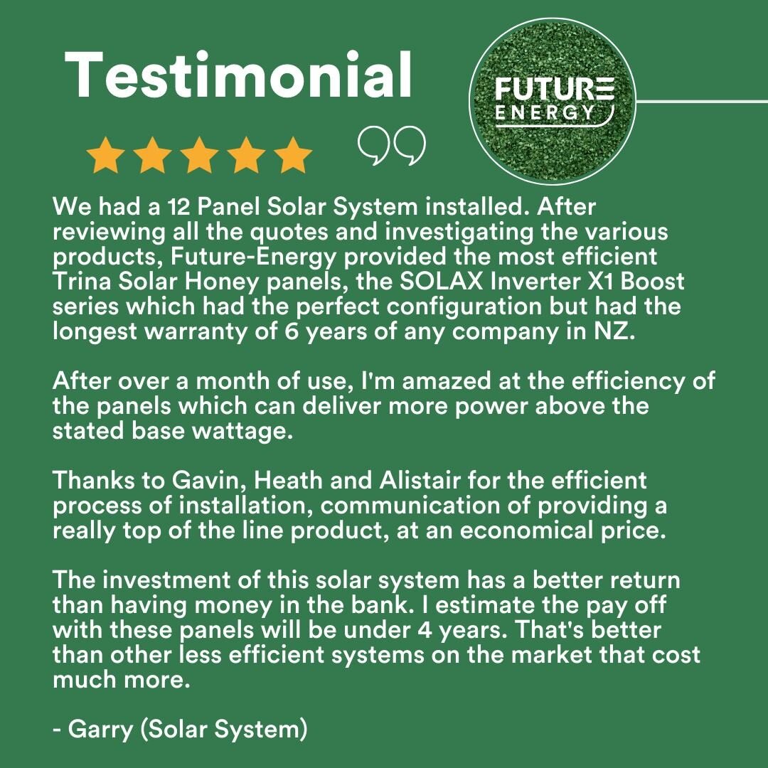 At Future Energy we love helping homes and businesses with solar energy, electric vehicle charging, heating, cooling, ventilation and more! 

We are passionate about what we do and love to hear about people&rsquo;s experiences with us.

Contact us TO