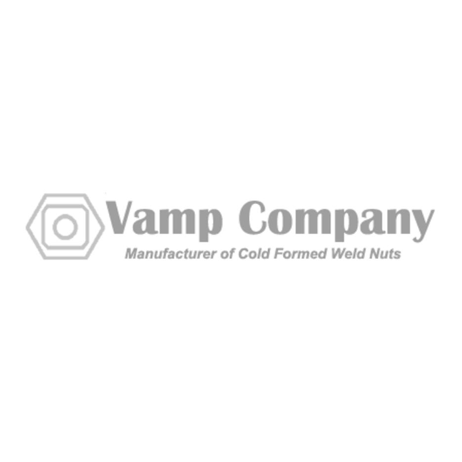 Vamp Company logo with the tagline "Manufacturer of Cold Formed Weld Nuts."