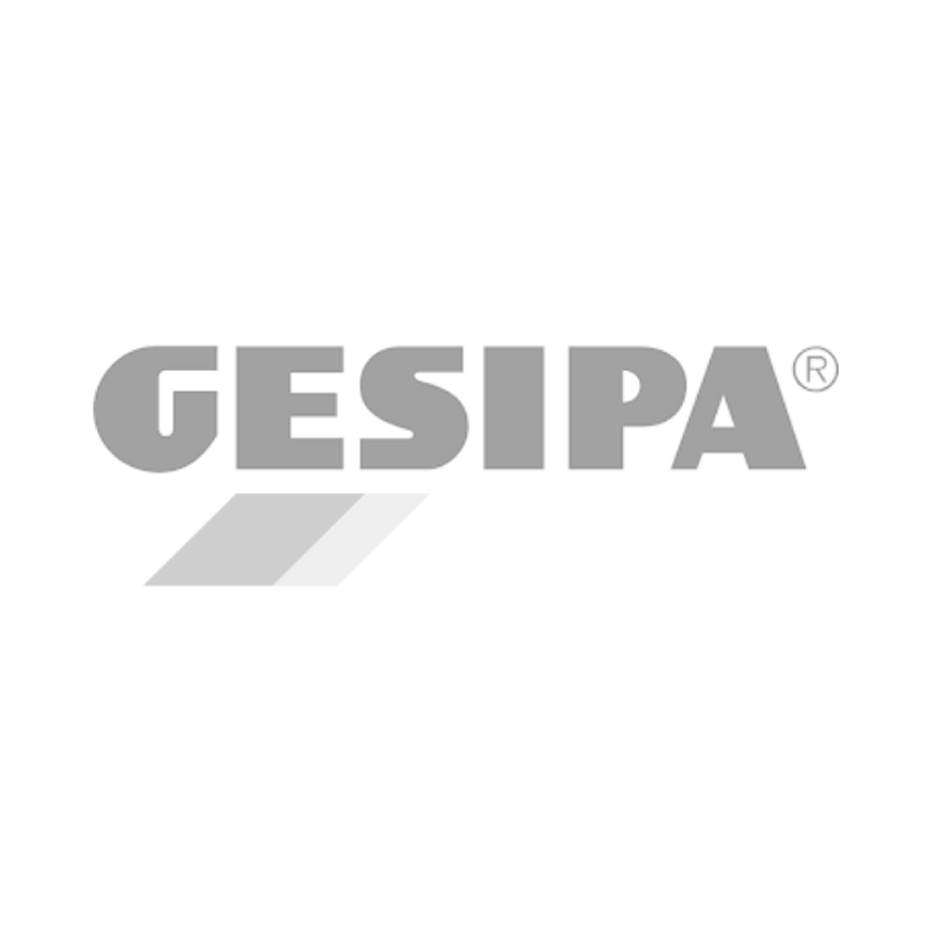GesiPA logo in gray with stylized stripes below the text