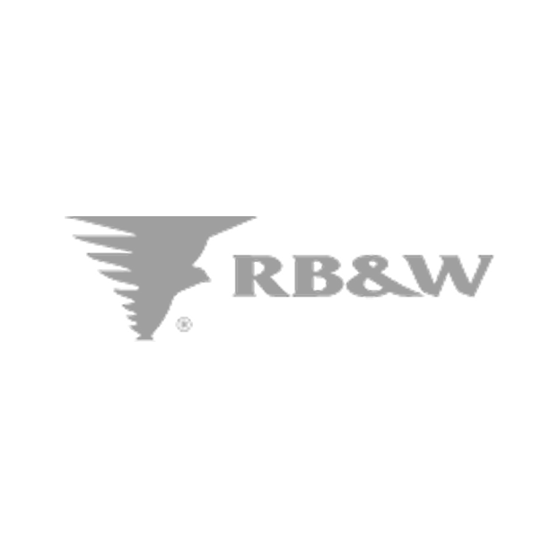 RB&W logo featuring a tornado icon and the letters 'RB&W'