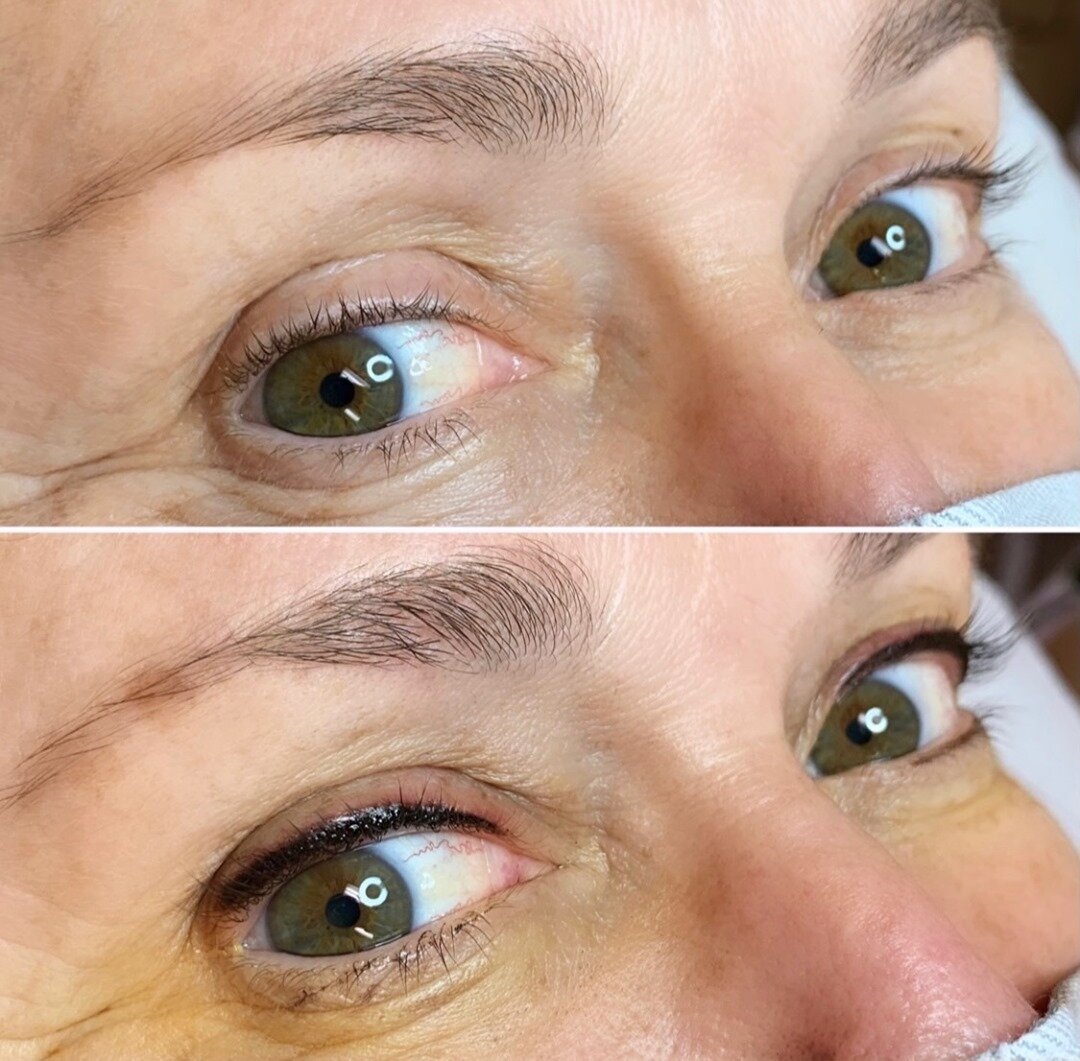 How much do you love this upper eyeliner before and after?! ⁠
⁠
I absolutely love how awake it makes people look. It picks up the eye, and make your lash line look nice and thick, enhancing those natural lashes of yours 😍⁠
⁠
This upper eyeliner was 