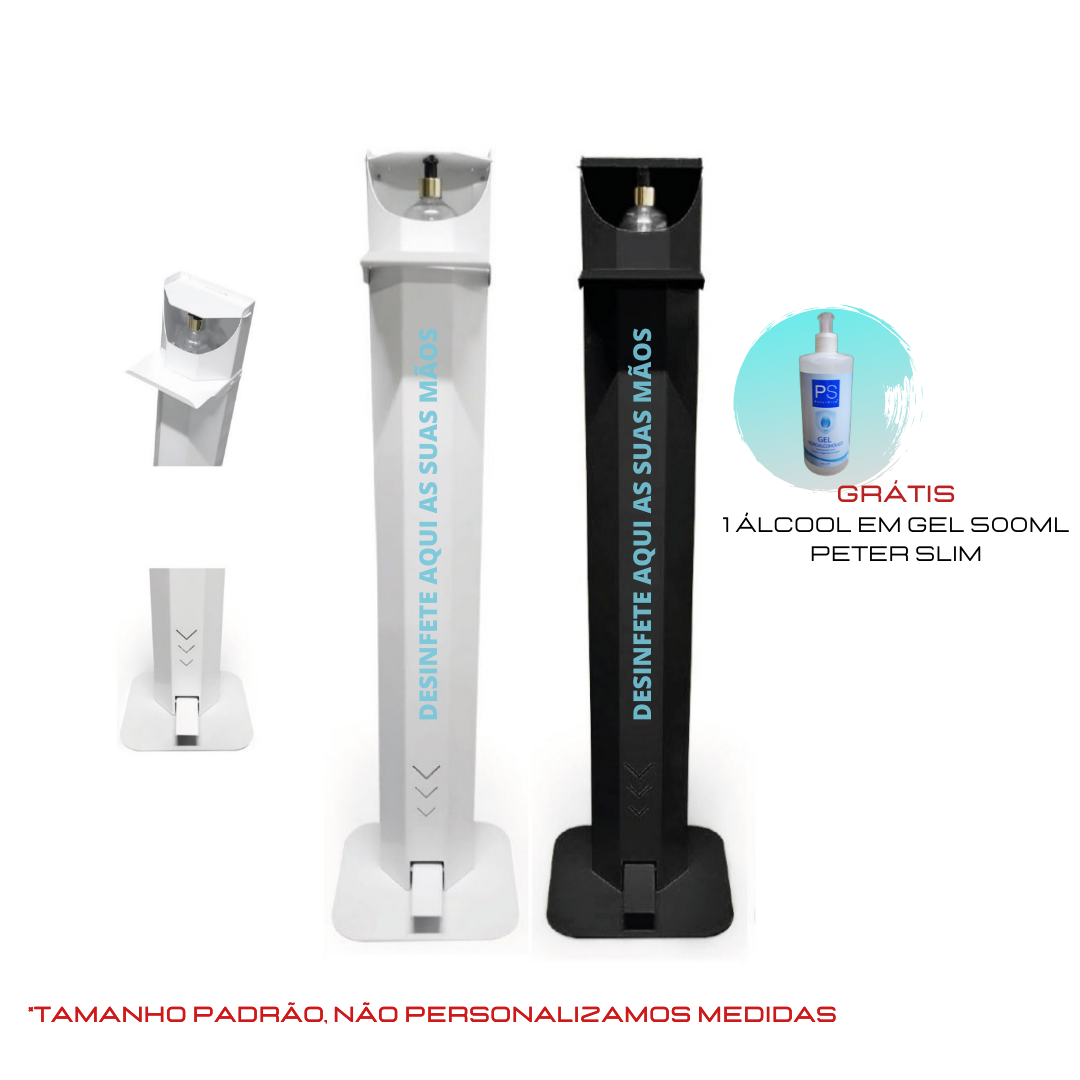 DISPENSADOR DE ÁLCOOL COM PEDAL