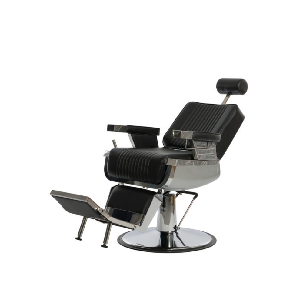 Cadeira de barbeiro Steel 881. Design retrô e personalidade