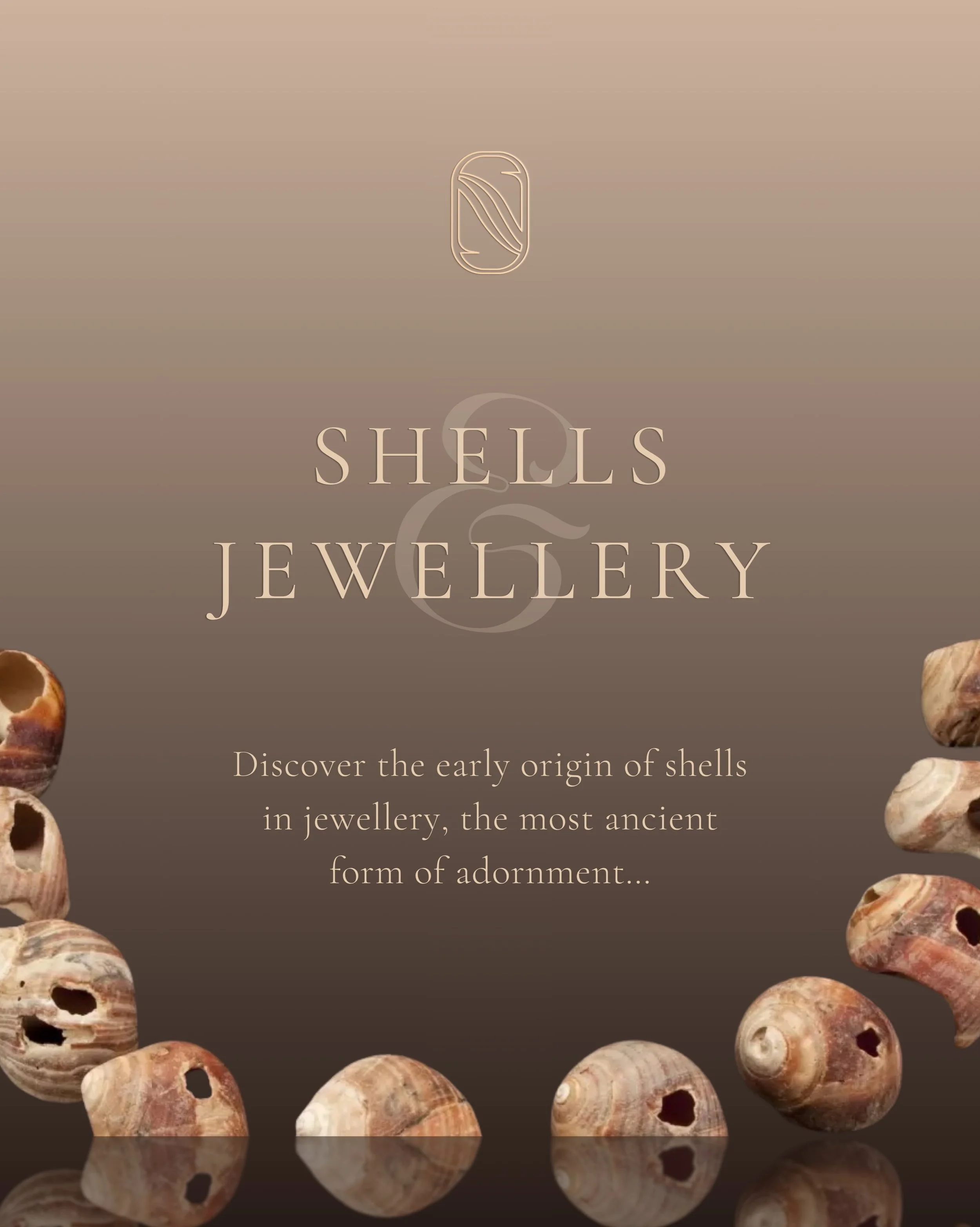 The Original Jewel 🐚 
Our newest designs to our By The Sea collections arose by chance during the casting process, leaving a perforation in our Saddle Oyster shell. Reminiscent of the earliest form of jewellery, Noor includes these pieces as an ode 