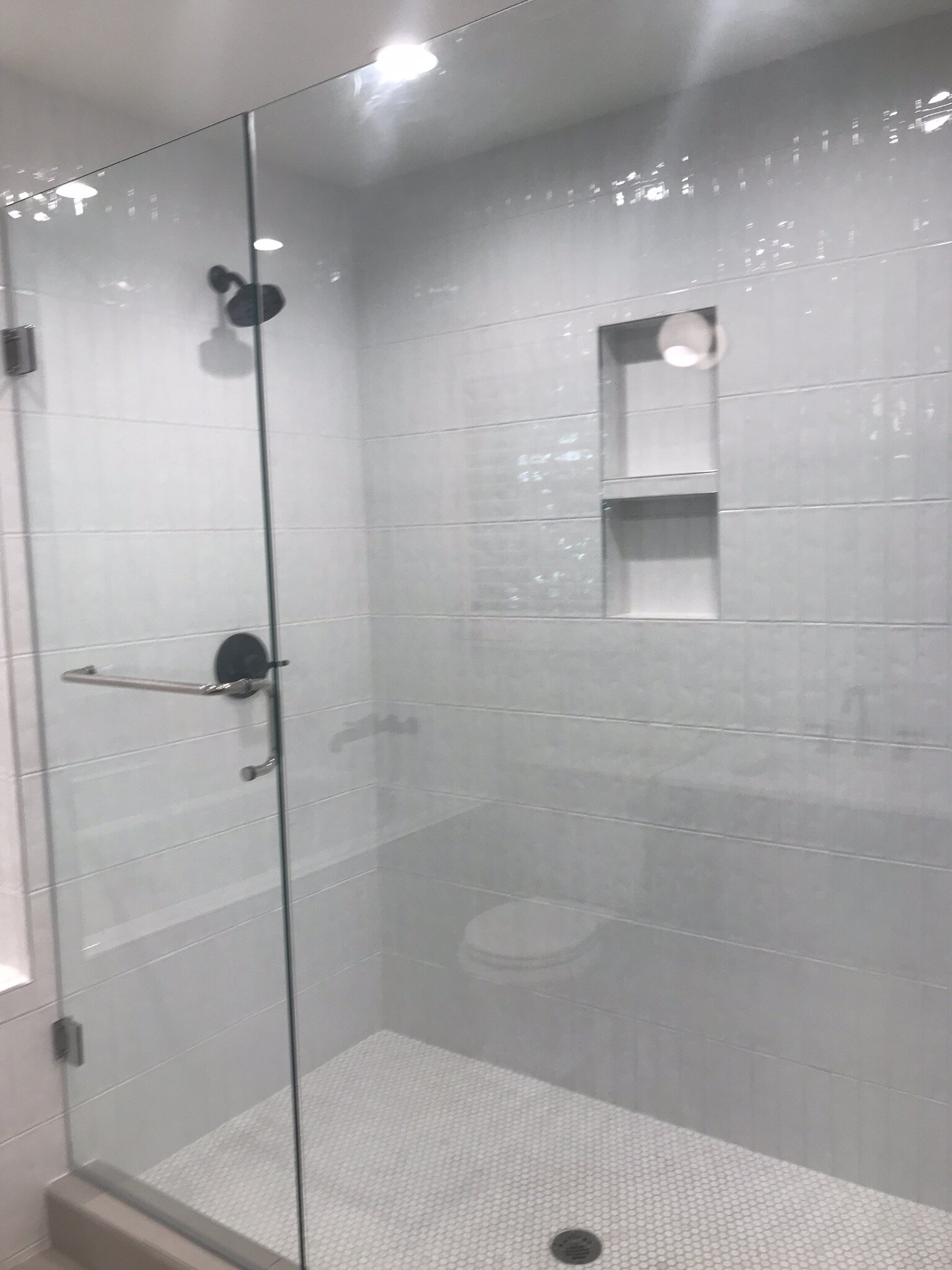 Walk In Shower where tub was