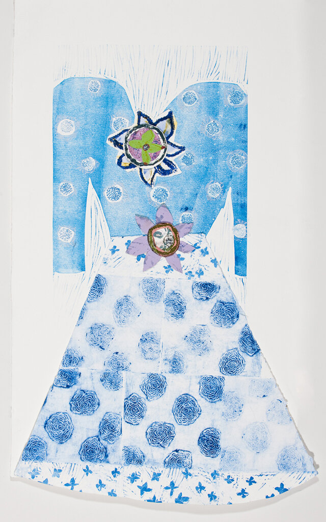 Blue Folk Singer Dress