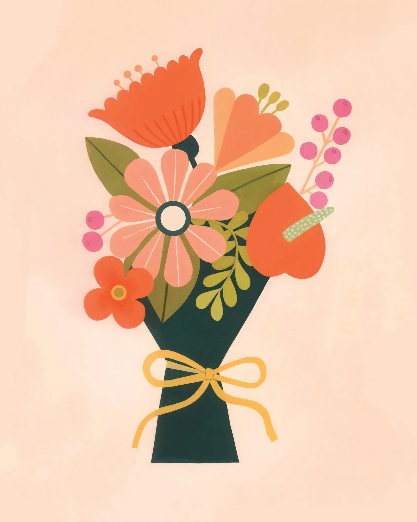 A spring bouquet to brighten up your February ⋆˚✿˖&deg;

A few people have recently told me that they didn&rsquo;t realise I hand painted all of my illustrations, which is wild to me. Want proof? Swipe for satisfying paintbrush shots 😌
.
.
.
#illust