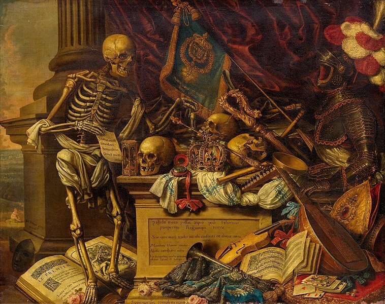 Memento mori painting by Carstian Luyckx