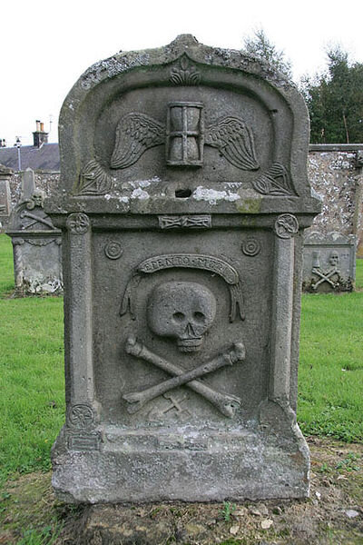 A symbolic stone in St Andrew's Old Kirkyard
