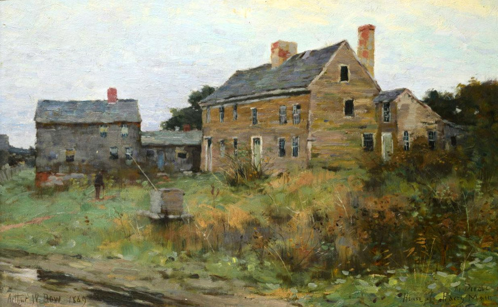  Painting of the Harry Maine house, circa 1900 by  Arthur Wesley Dow     