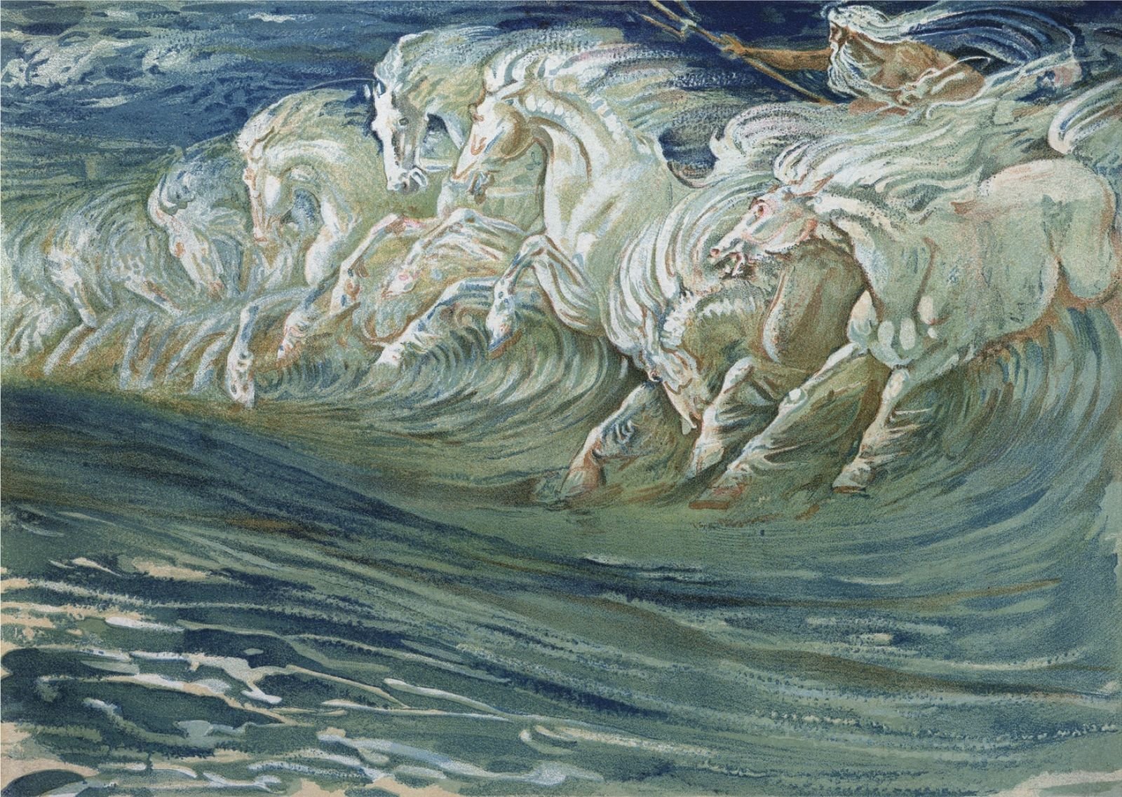 Walter Crane - Neptune's Horses