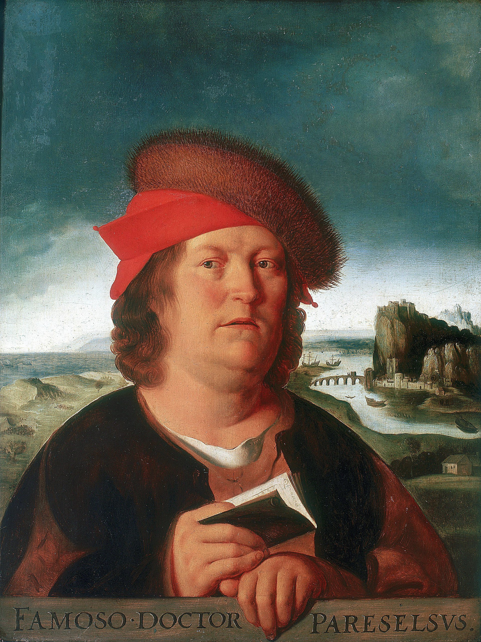 The Louvre copy of the lost portrait by Quentin Matsys, source of the iconographic tradition of "fat" Paracelsus