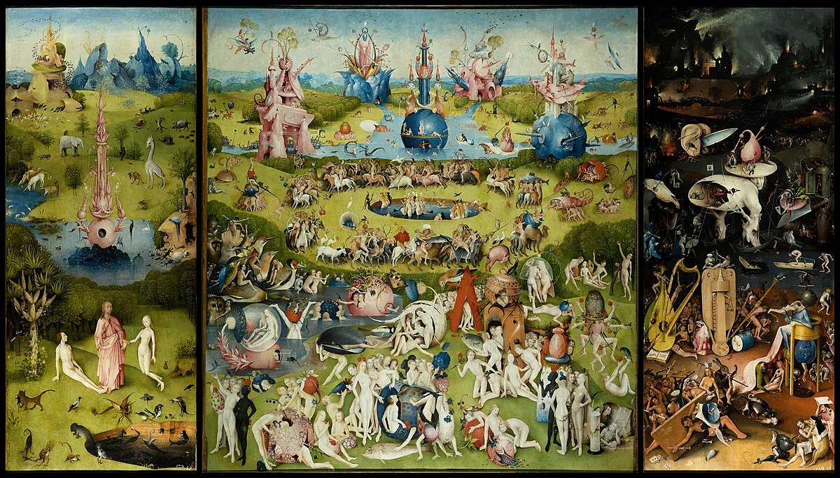 Hieronymus Bosch, The Garden of Earthly Delights, 1490-1500, oil on oak panel.