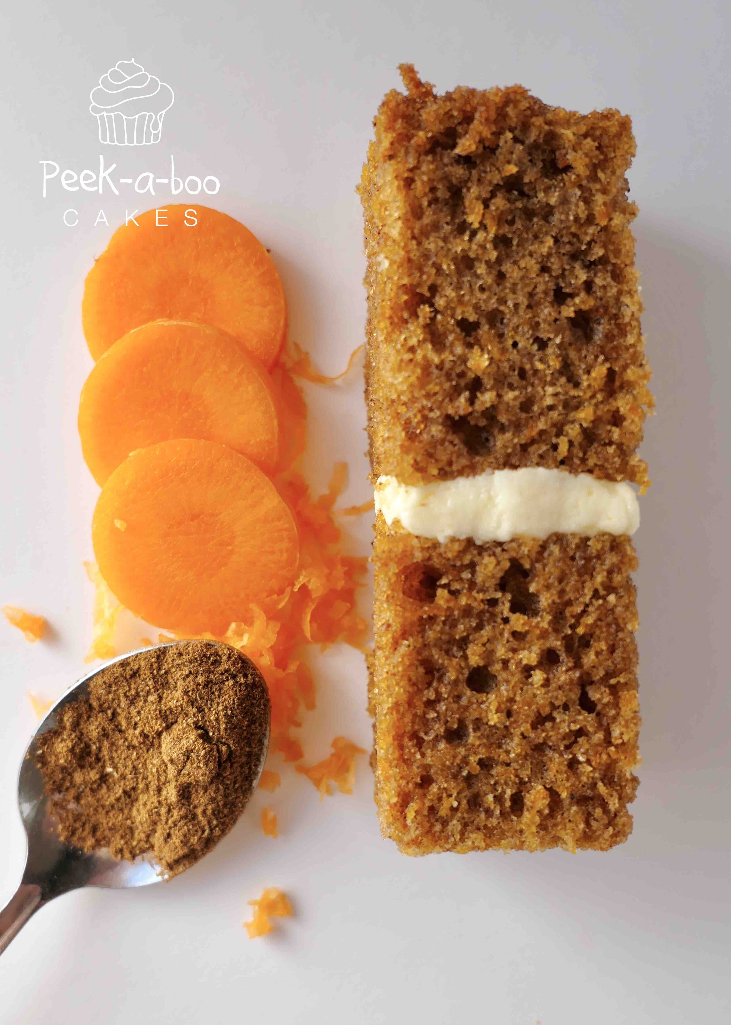 peek-a-boo cakes carrot cake