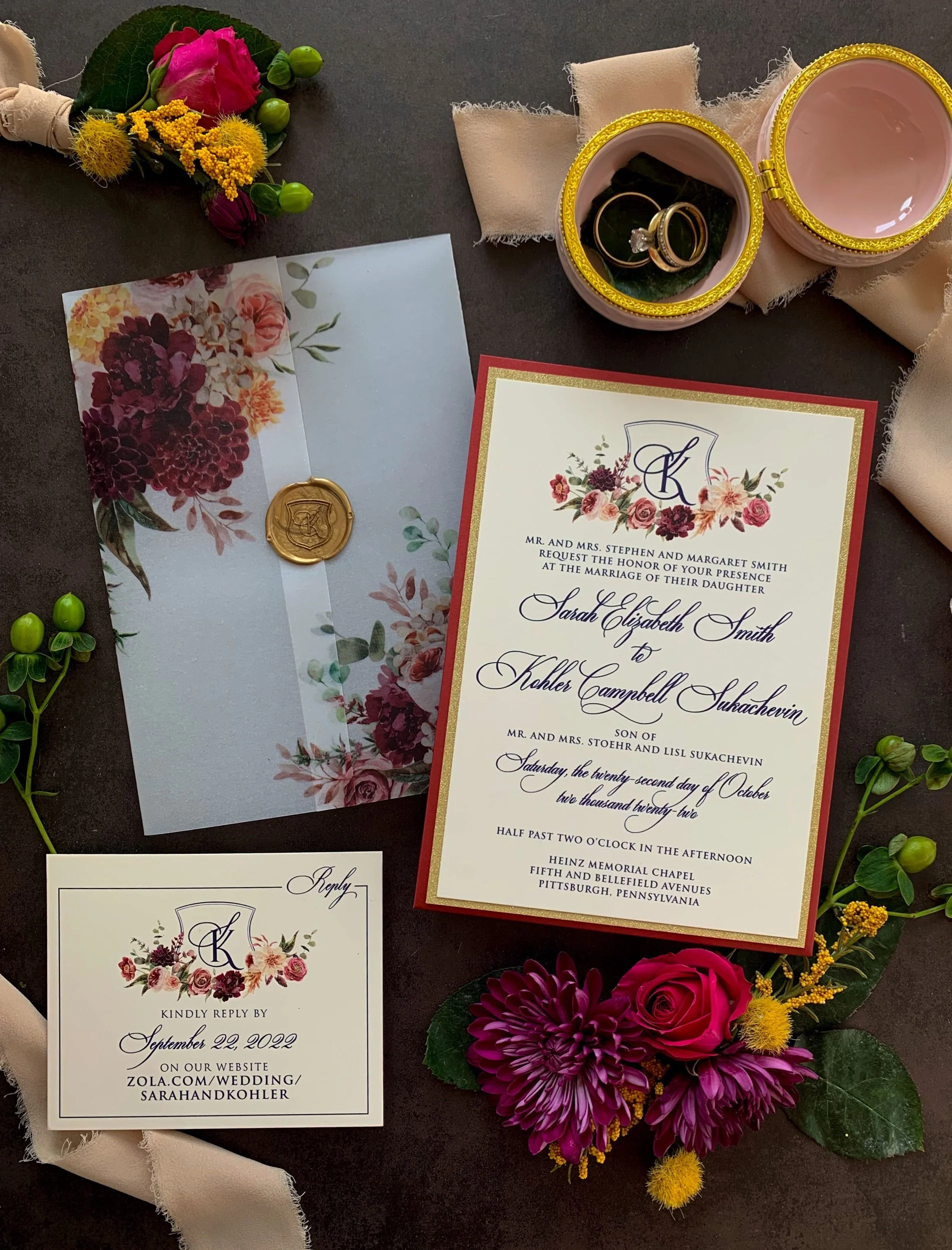Fall Wedding Invitations