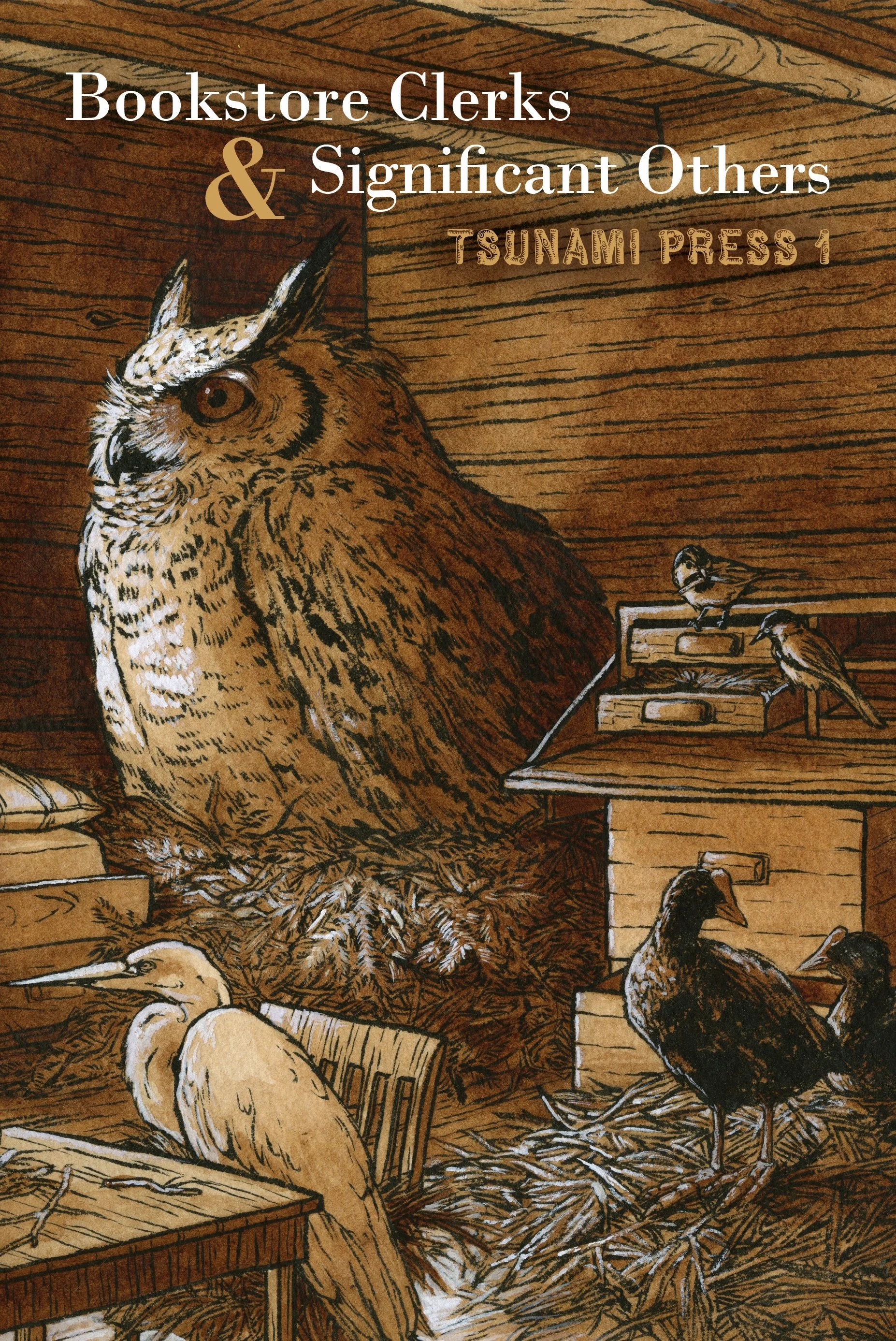 The First in a Series of Anthologies from
TSUNAMI PRESS. Fiction, poetry, prose, and illustration by fourteen Tsunami Books clerks and fourteen significant others.

A retrospective, a showcase, and a thank you to the people who, for twenty-seven year
