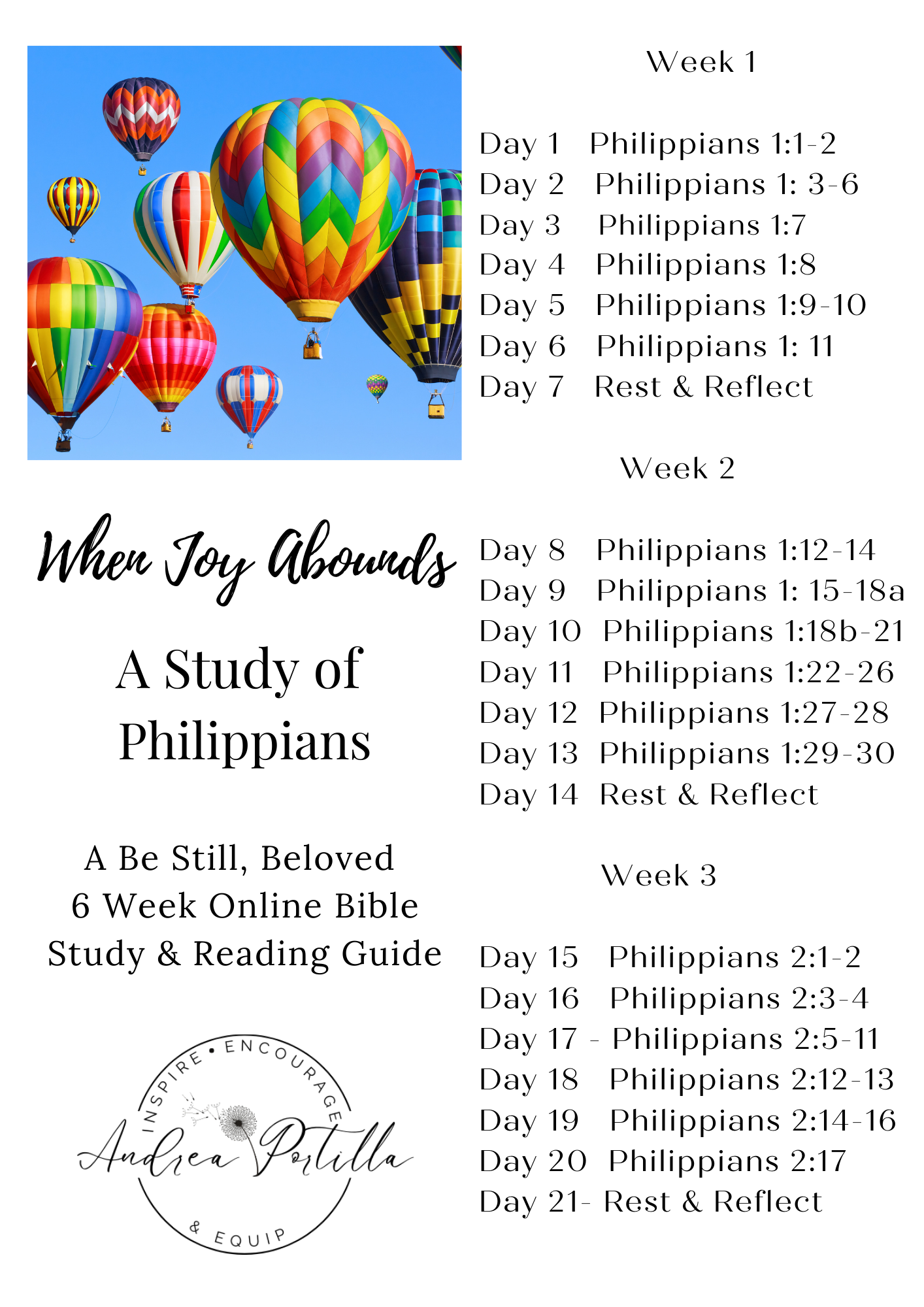 Joy Abounds: A Study of Philippians Reading Guide (Copy)