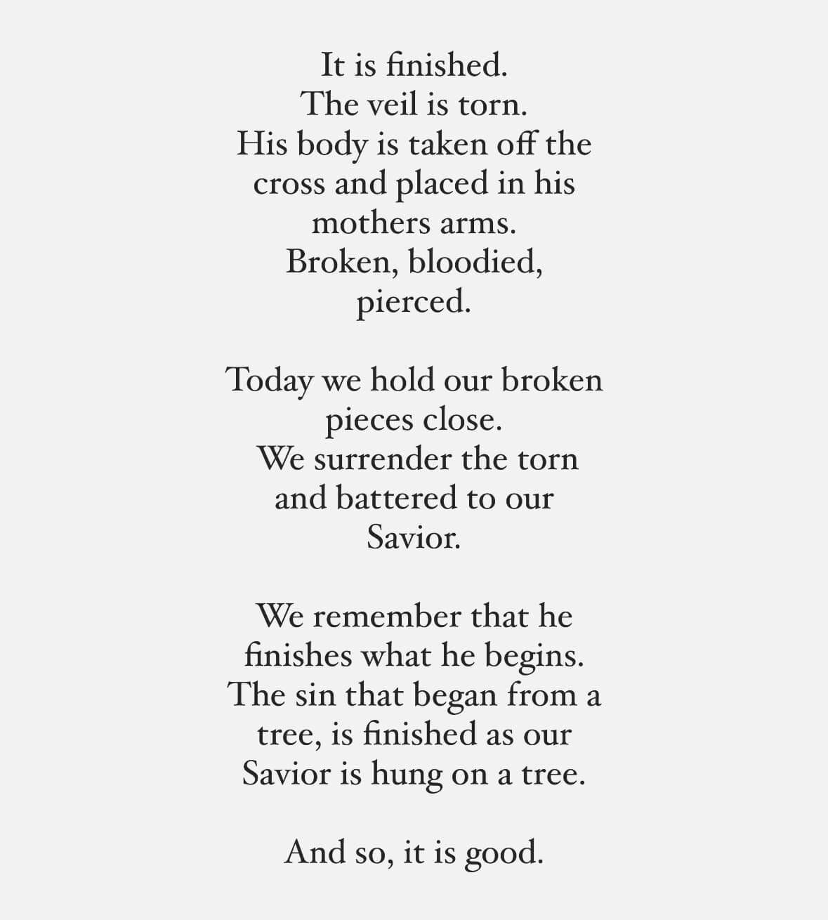 It is Finished. #goodfriday