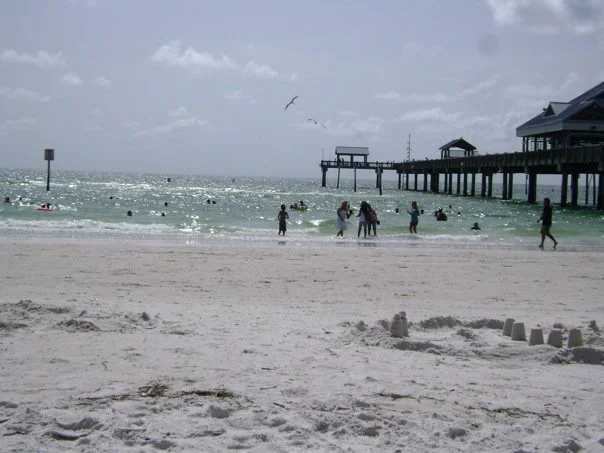 Sand structure to the right is my abandoned attempt at a sand castle