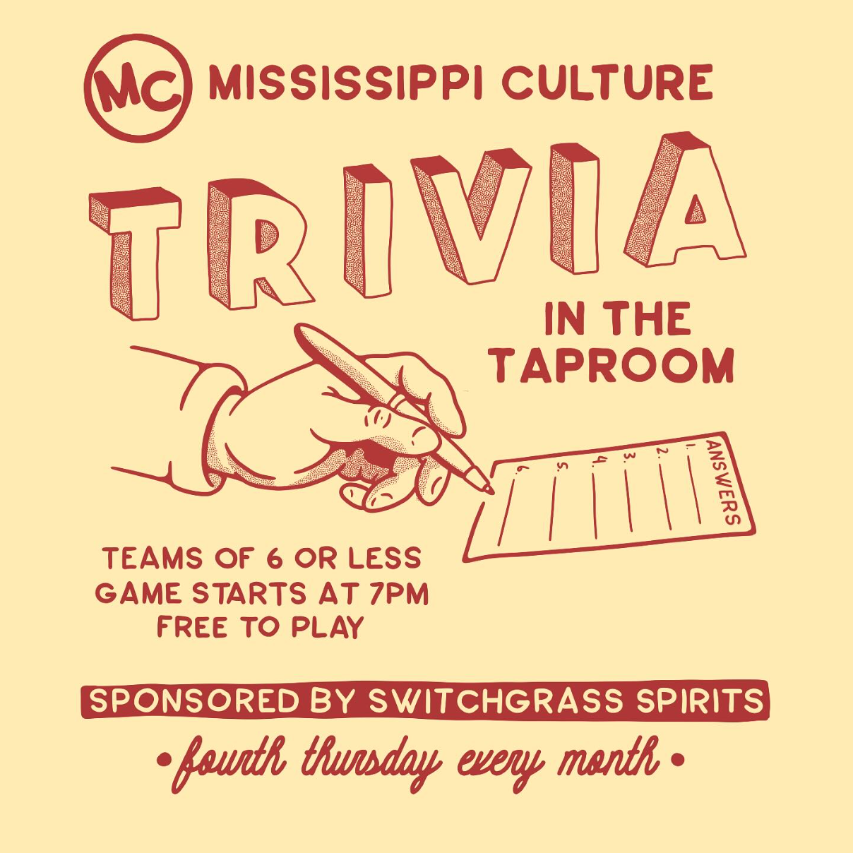 Mississippi Culture Trivia in the Taproom