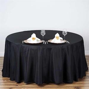 Black Tablecloths Round/Rectangular 