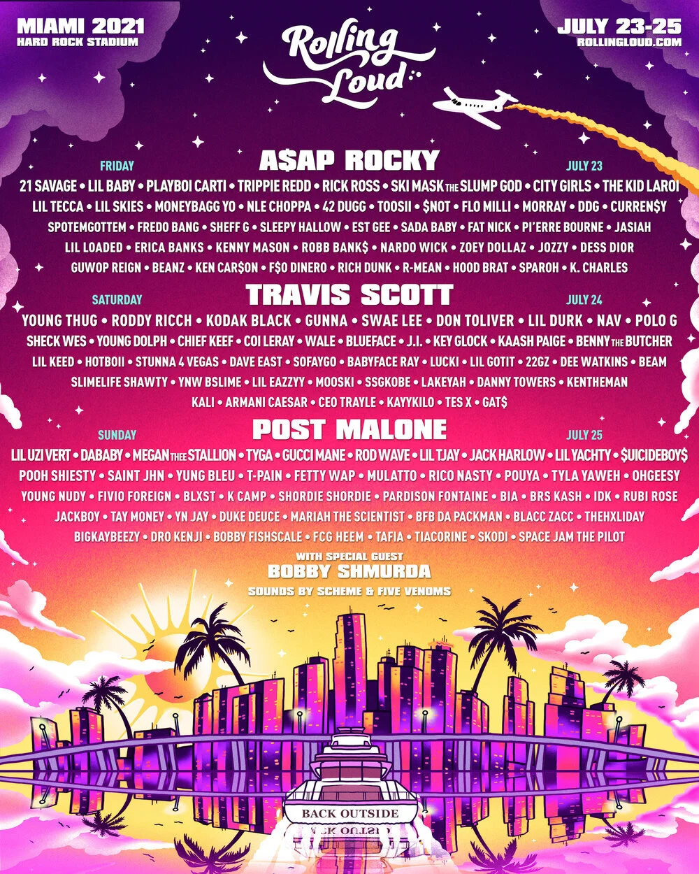 Rolling Loud Miami Is Returning This July with Headliners Travis Scott, Post Malone &amp; A$AP Rocky