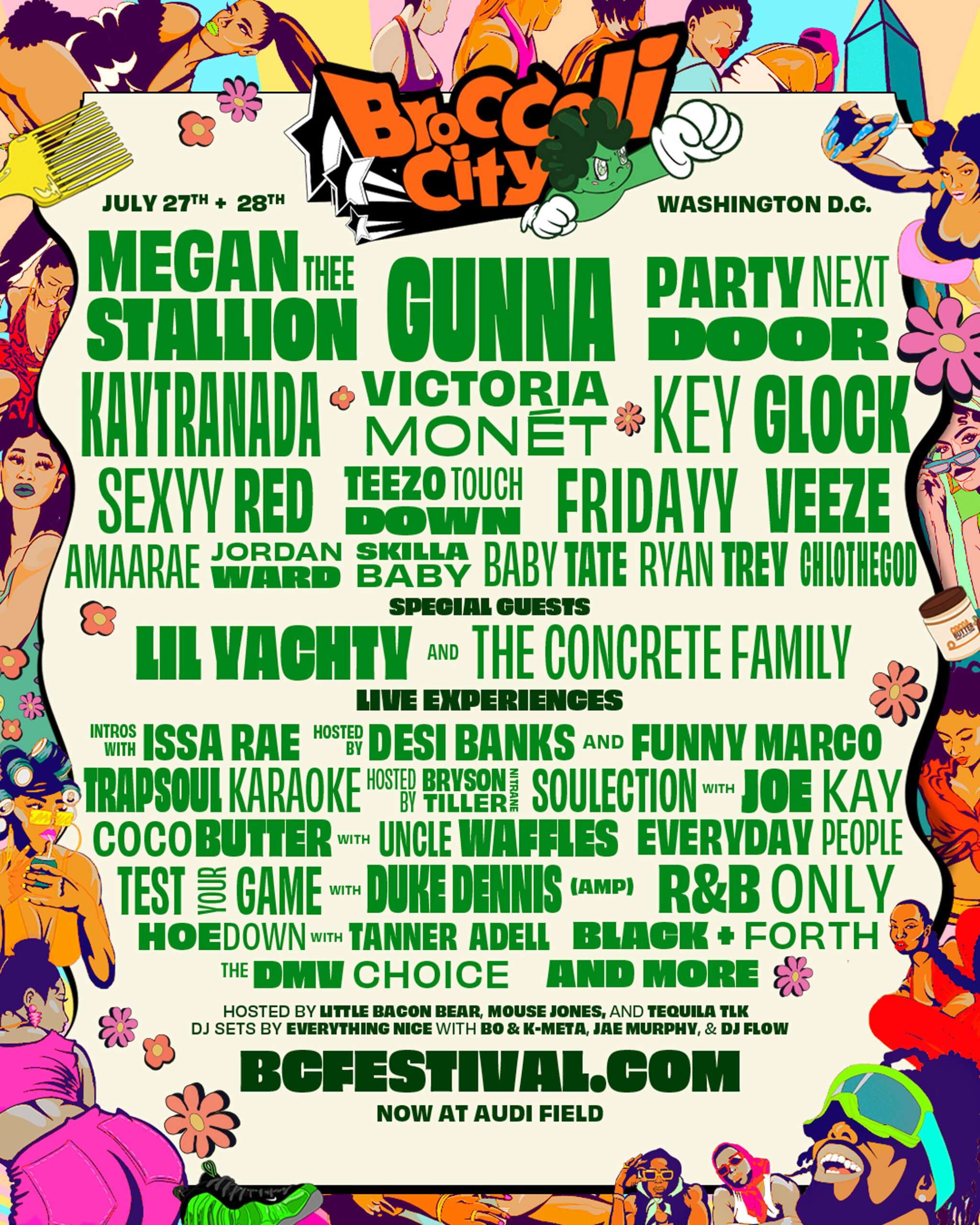 Broccoli City Reveals 2024 Lineup with Megan Thee Stallion, Gunna, And PARTYNEXTDOOR Headlining 