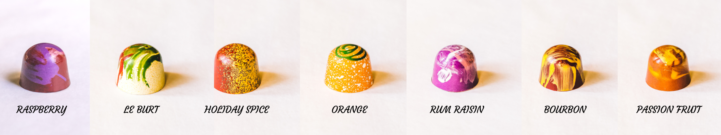 These bonbons are made with bold dark chocolate ganache!