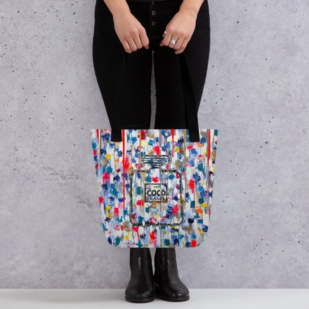 Dripping Dots - Loco for Coco Beach Tote Bag with Pocket — Cindy Shaoul | Artist