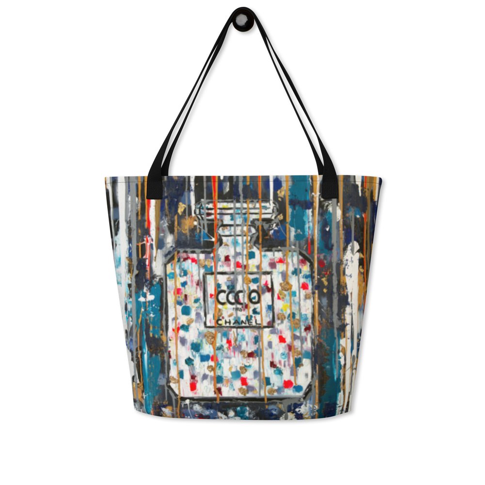 Dripping Dots - Loco for Coco Beach Tote Bag with Pocket — Cindy Shaoul