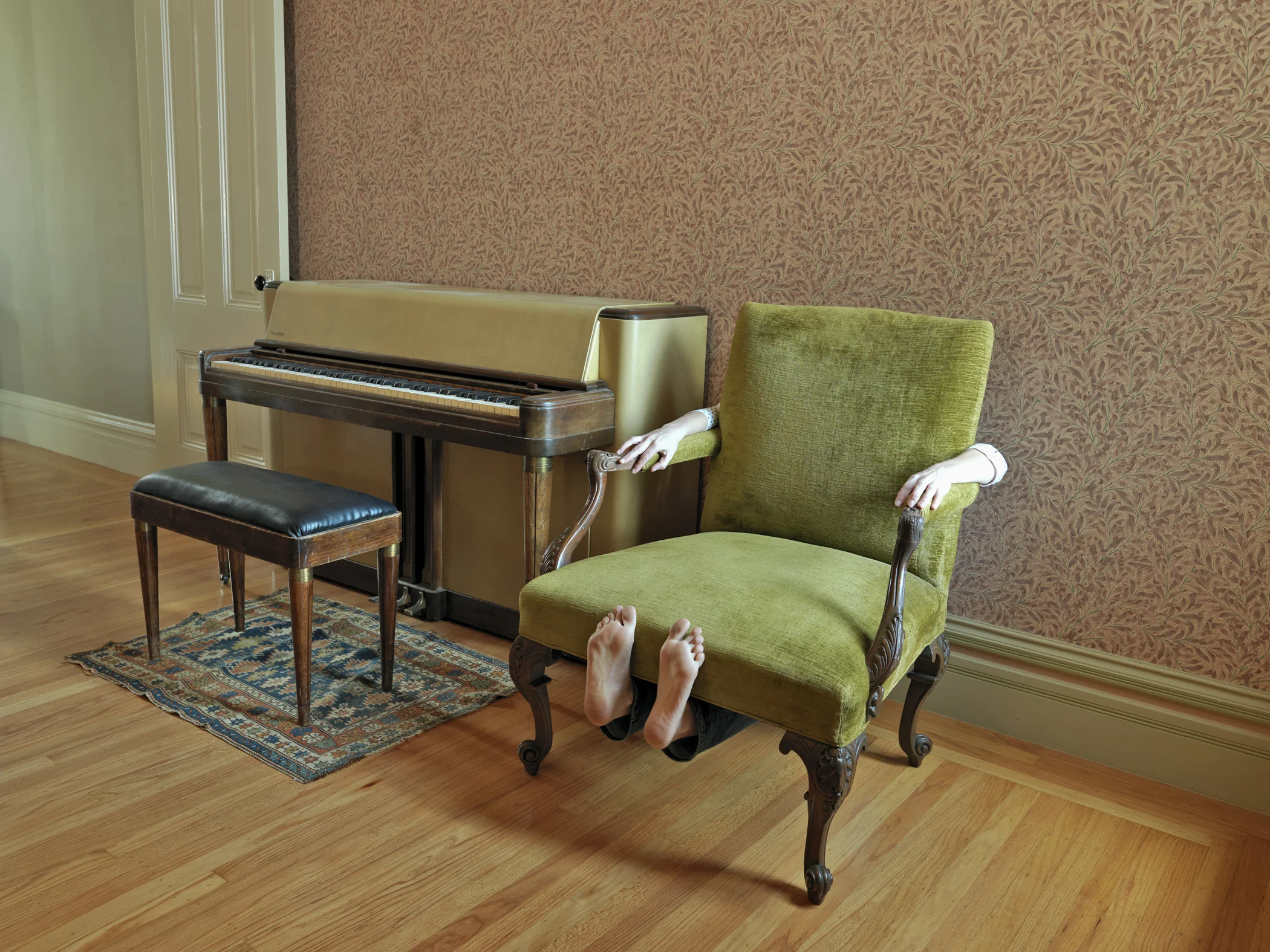 Sitting Under My Grandfather’s Chair, 2011, c-print, 34” x 46”